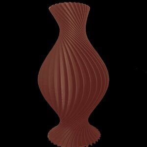 Elegant Brown Spiral Vase0003 - Home Accent